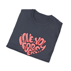 Love You Forever Heart Tee - Romantic Heart Graphic Tshirt - Sinful Threads
