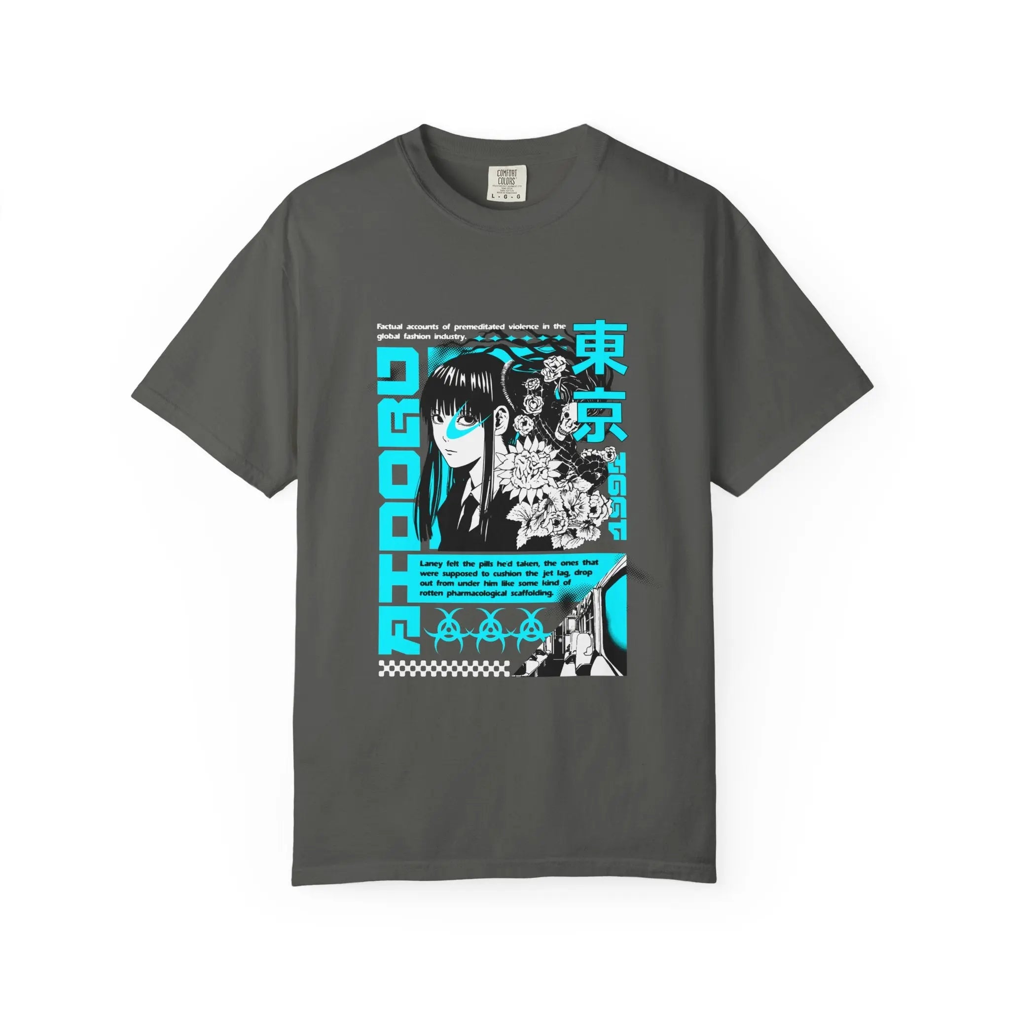 Anime Grunge Tee - Tokyo Y2K Vaporwave - Street Gift - Sinful Threads
