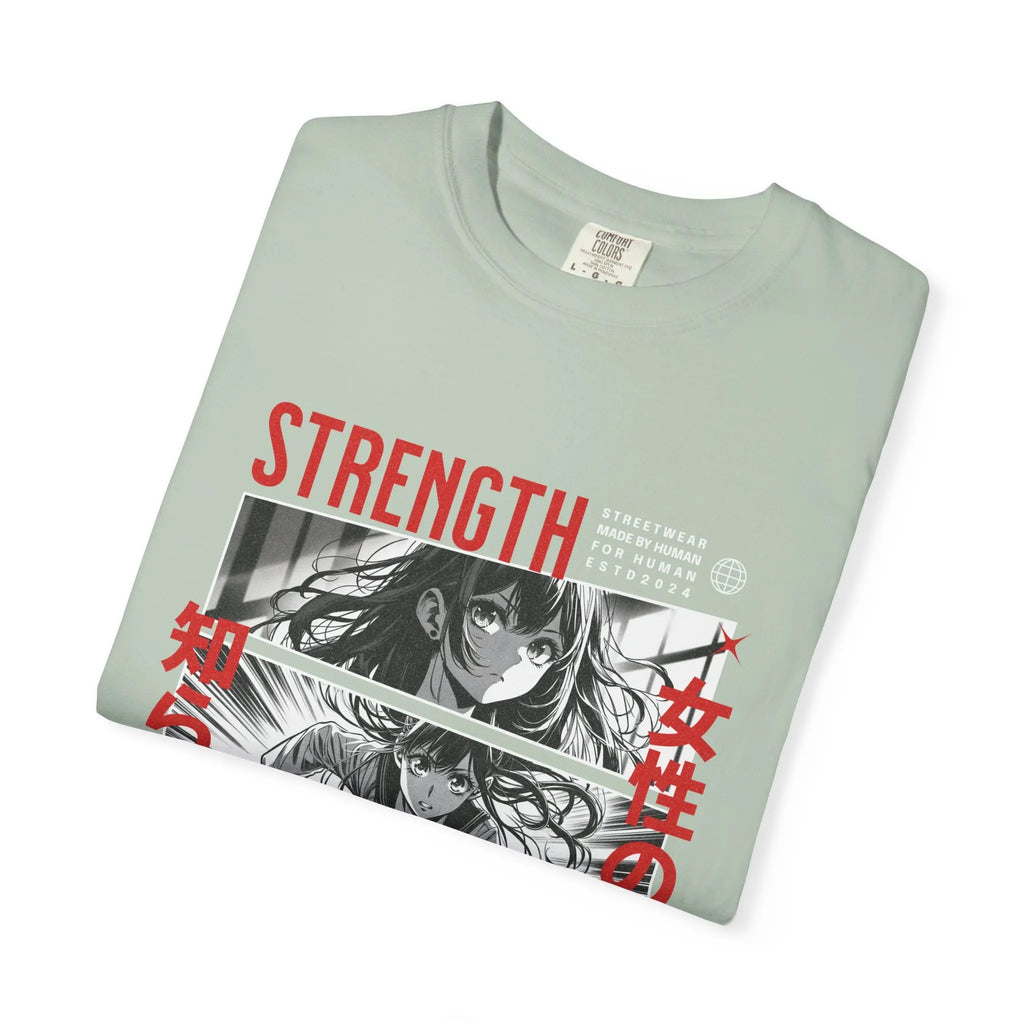 Strength Manga Tee - Cool Girl Samurai - Warrior Gift - Sinful Threads