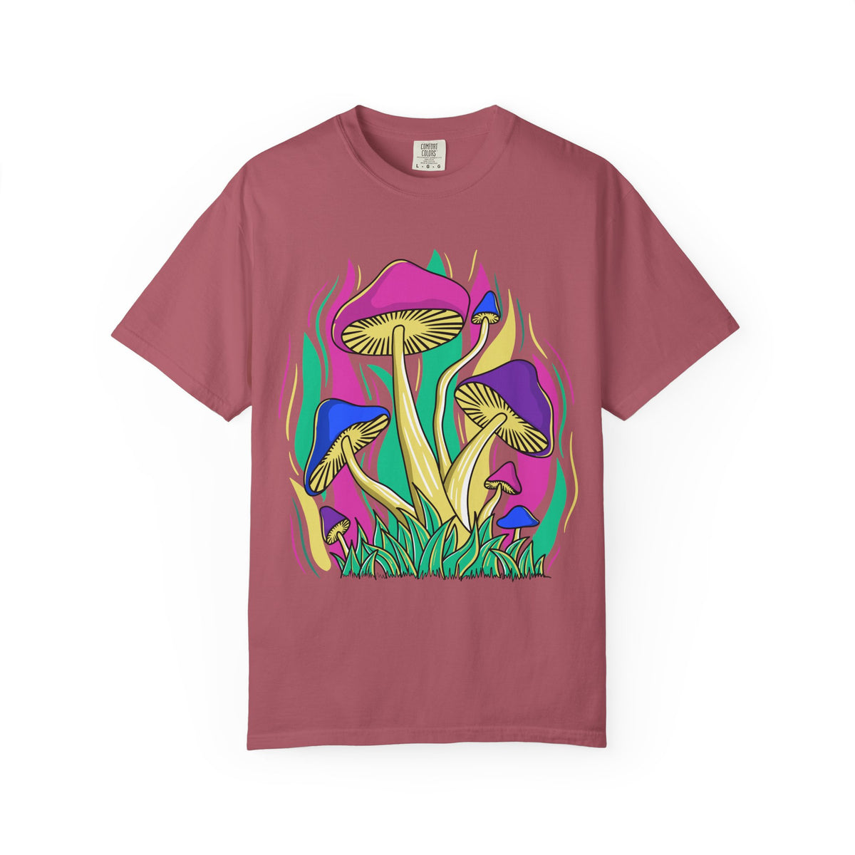 Psychedelic Mushroom Tee - Funky Art Cottagecore