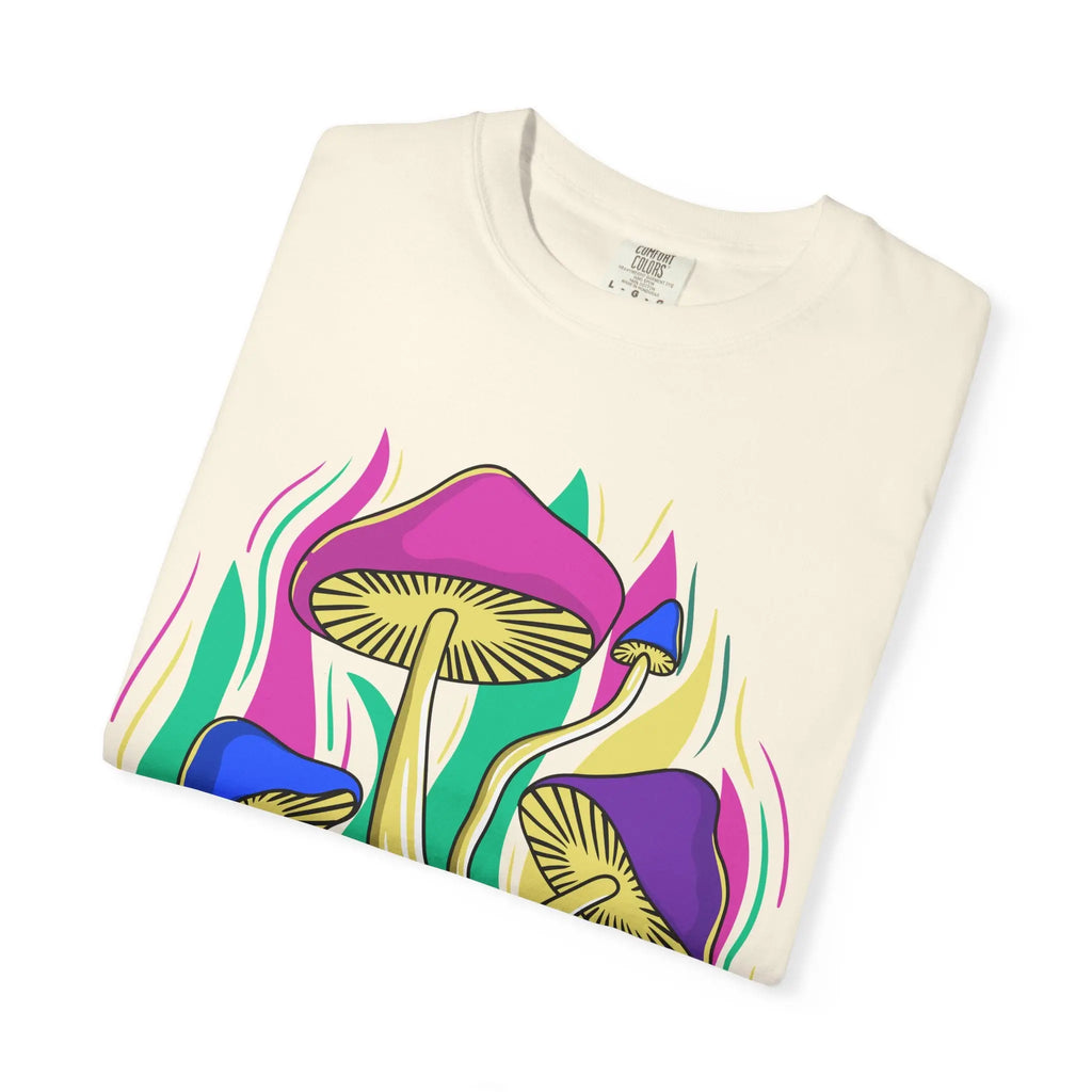 Psychedelic Mushroom Tee - Funky Art Cottagecore - Sinful Threads