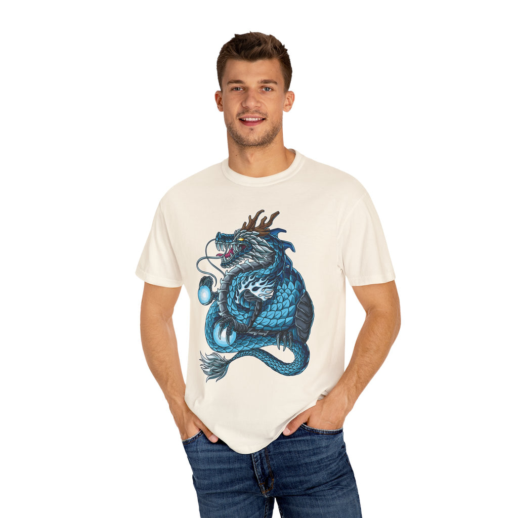 Eastern Dragon Tee - Blue Fantasy Mythical Creature Gift - Sinful Threads