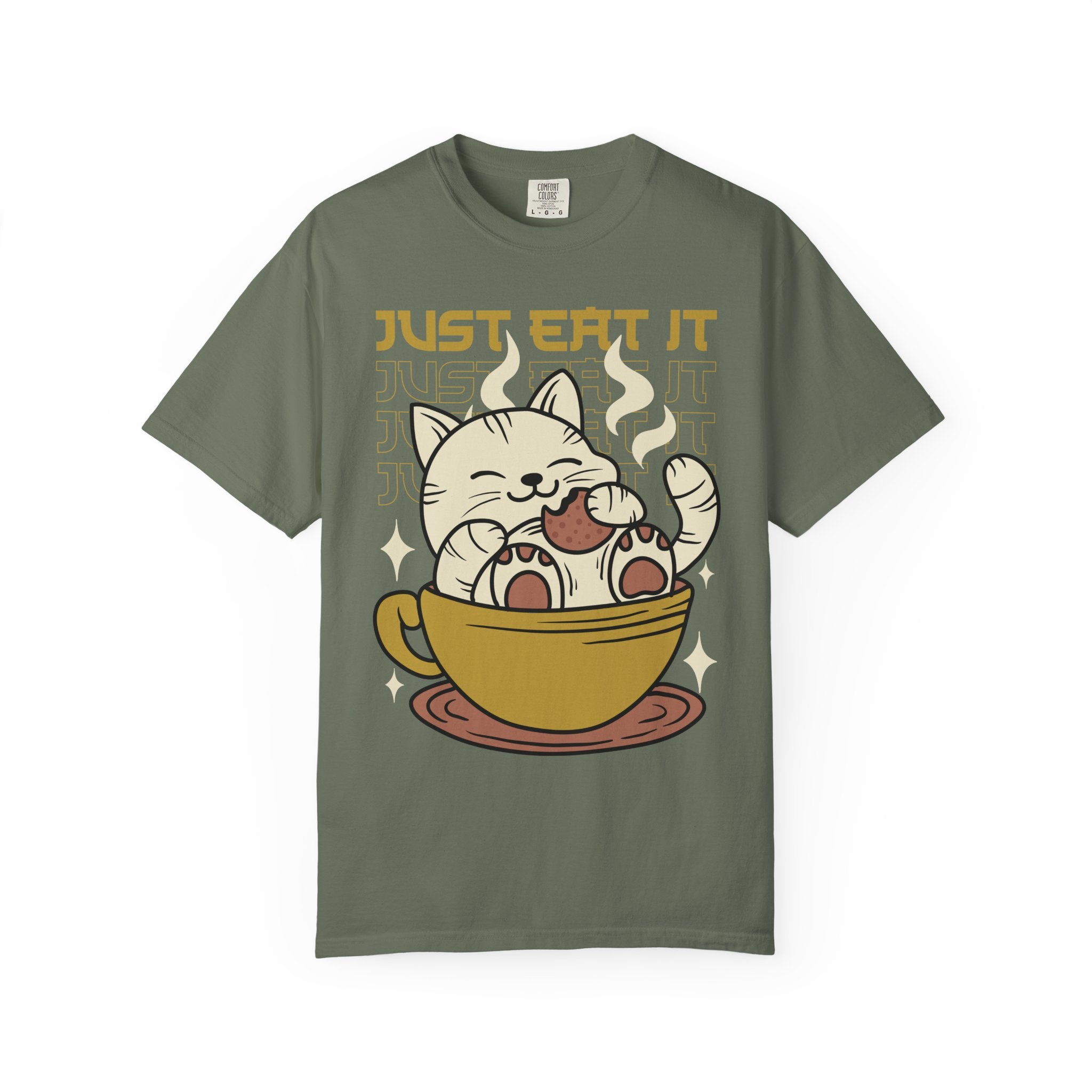 Kawaii Cat Shirt - Cookie Kitty Tee - Tea Cup Cat Top - Sinful Threads