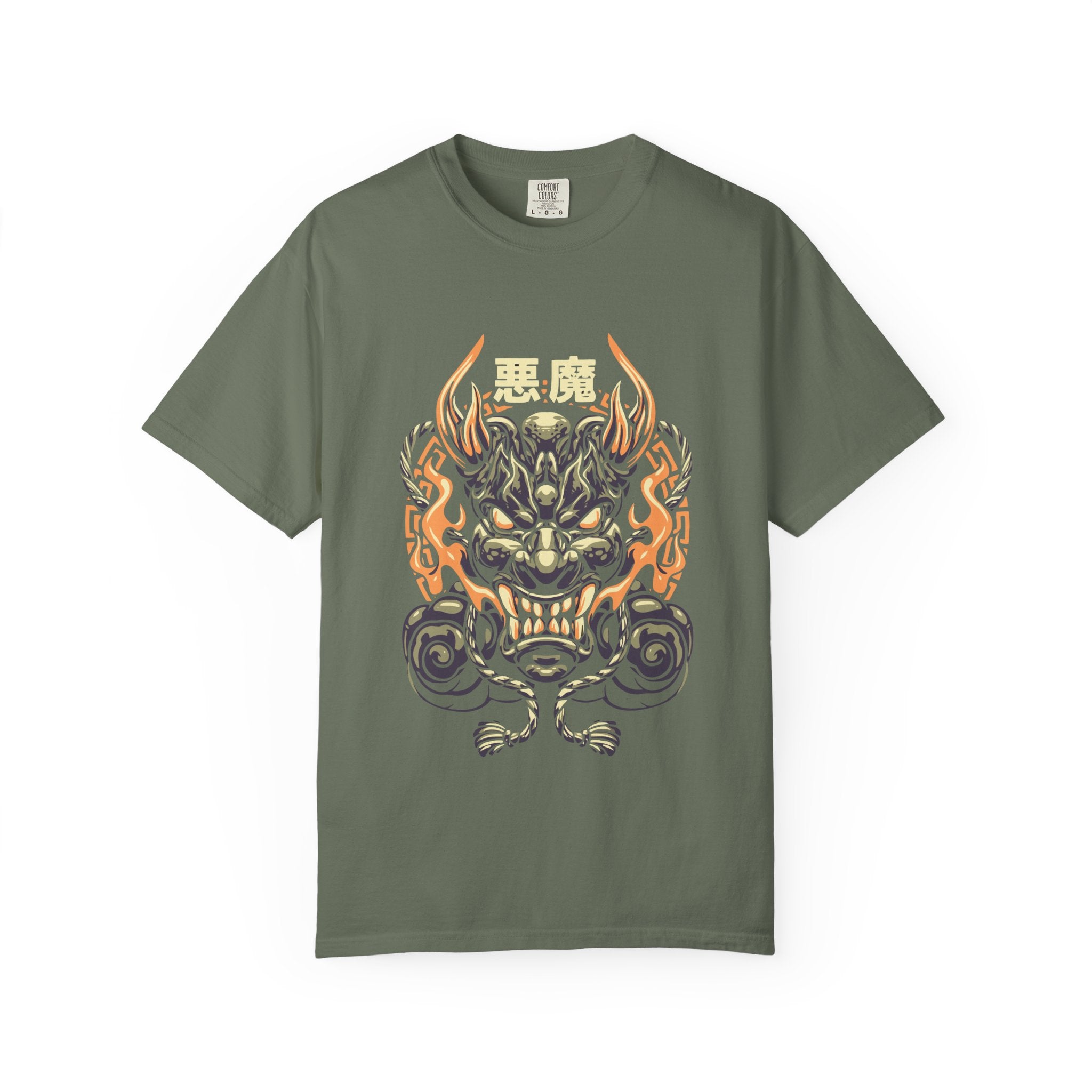 Oni Mask Shirt - Japanese Demon Tee for Evil Spirit Culture - Sinful Threads