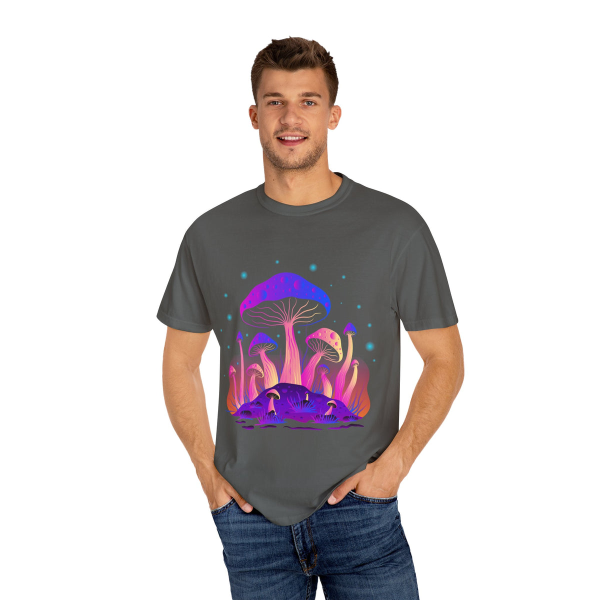 Psychedelic Mushroom Tee - Vibrant Trippy Fungi Art Gift