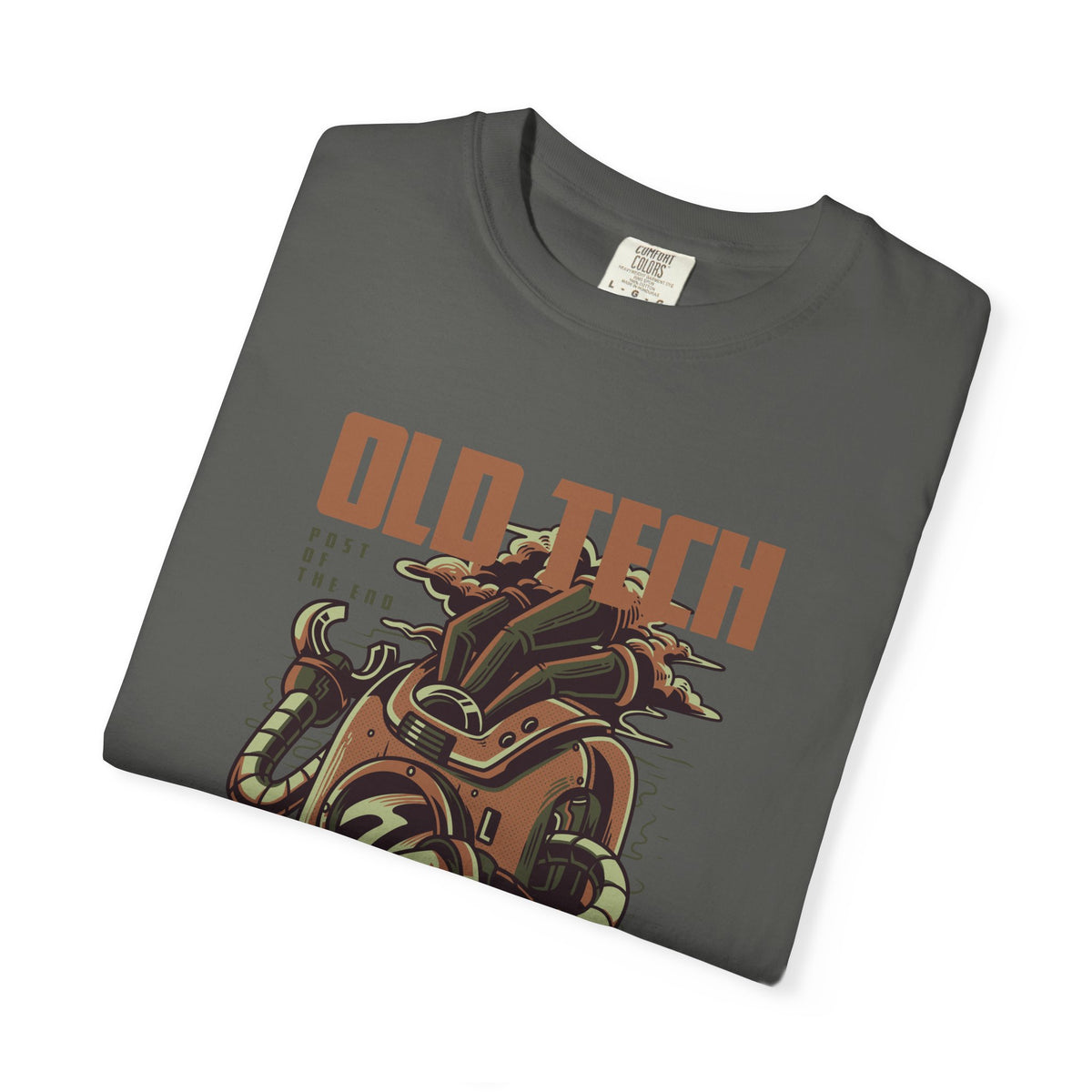 Retro Old Tech Post Of The End Robot Illustration T-Shirt
