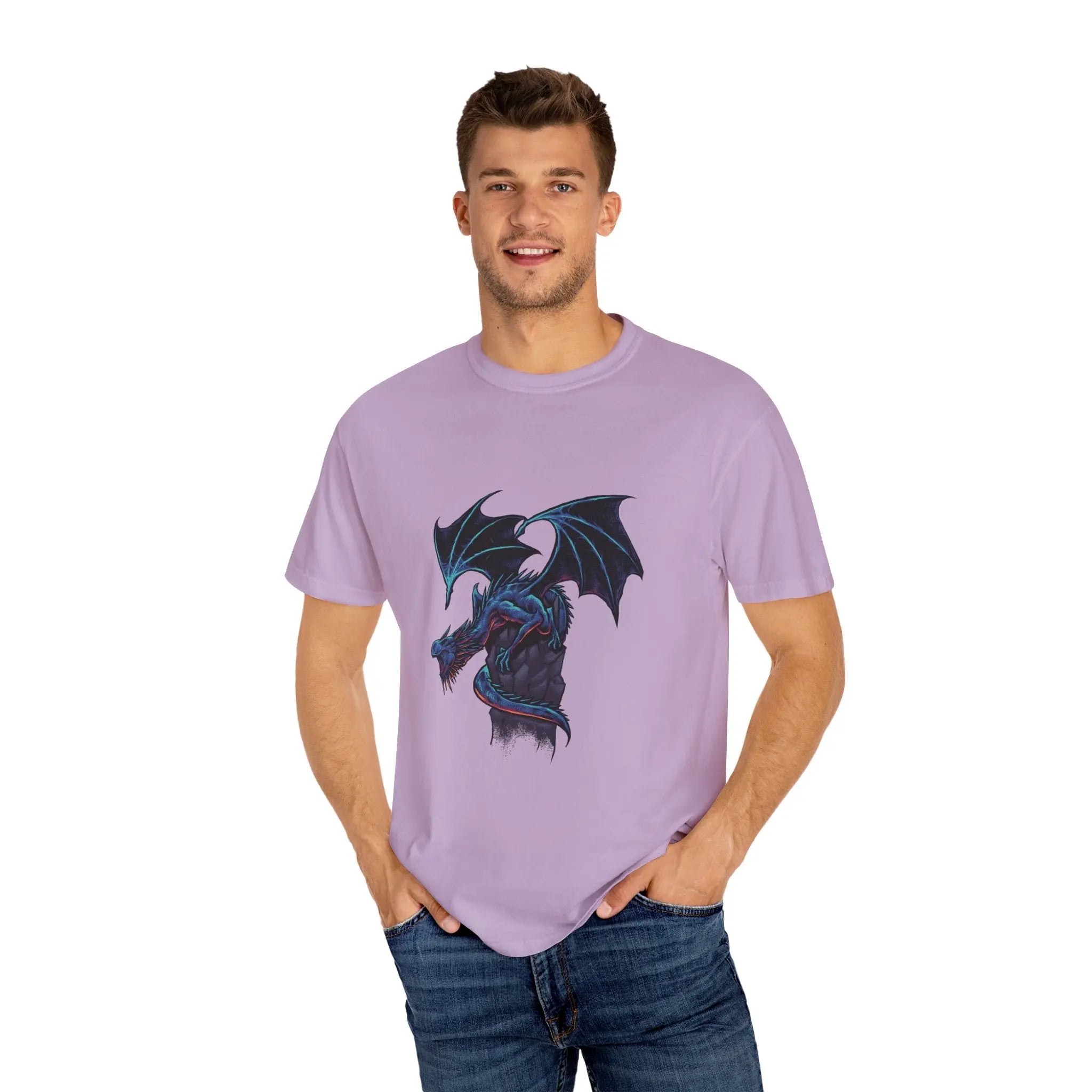 Fierce Dragon Roaring Illustration Graphic Design T-Shirt - Sinful Threads