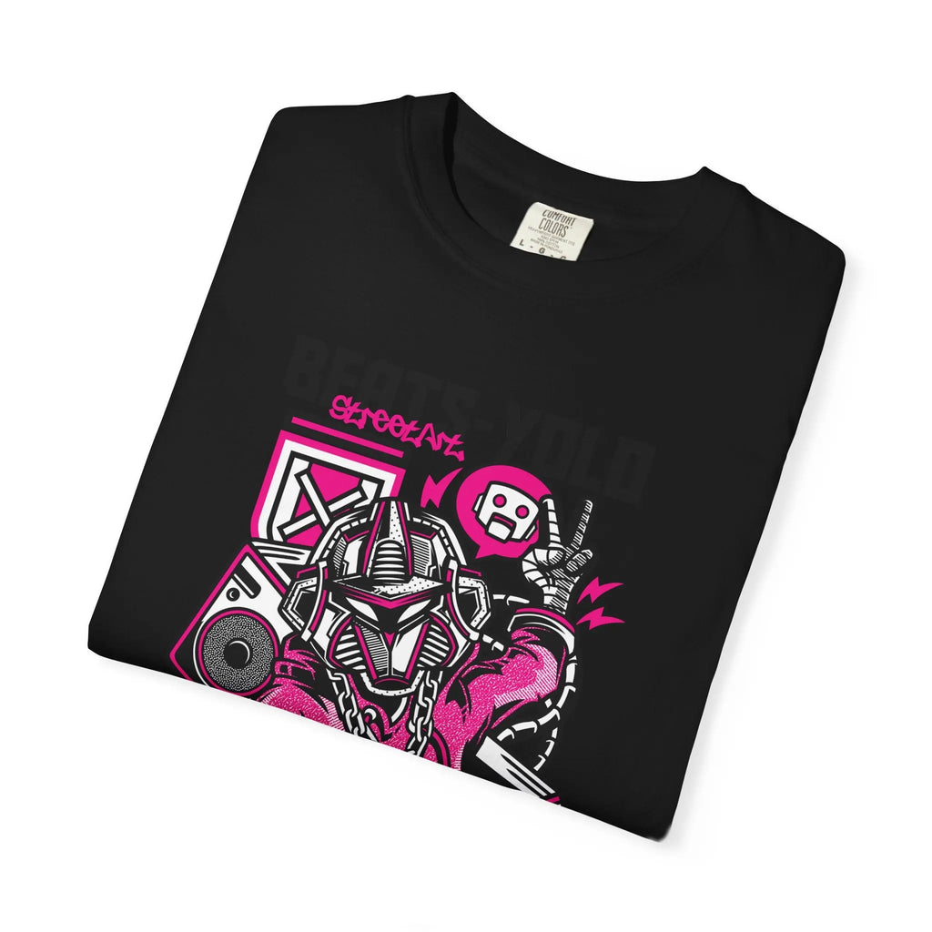 Beats YOLO DJ Robot On The Decks Music Art T-Shirt - Sinful Threads