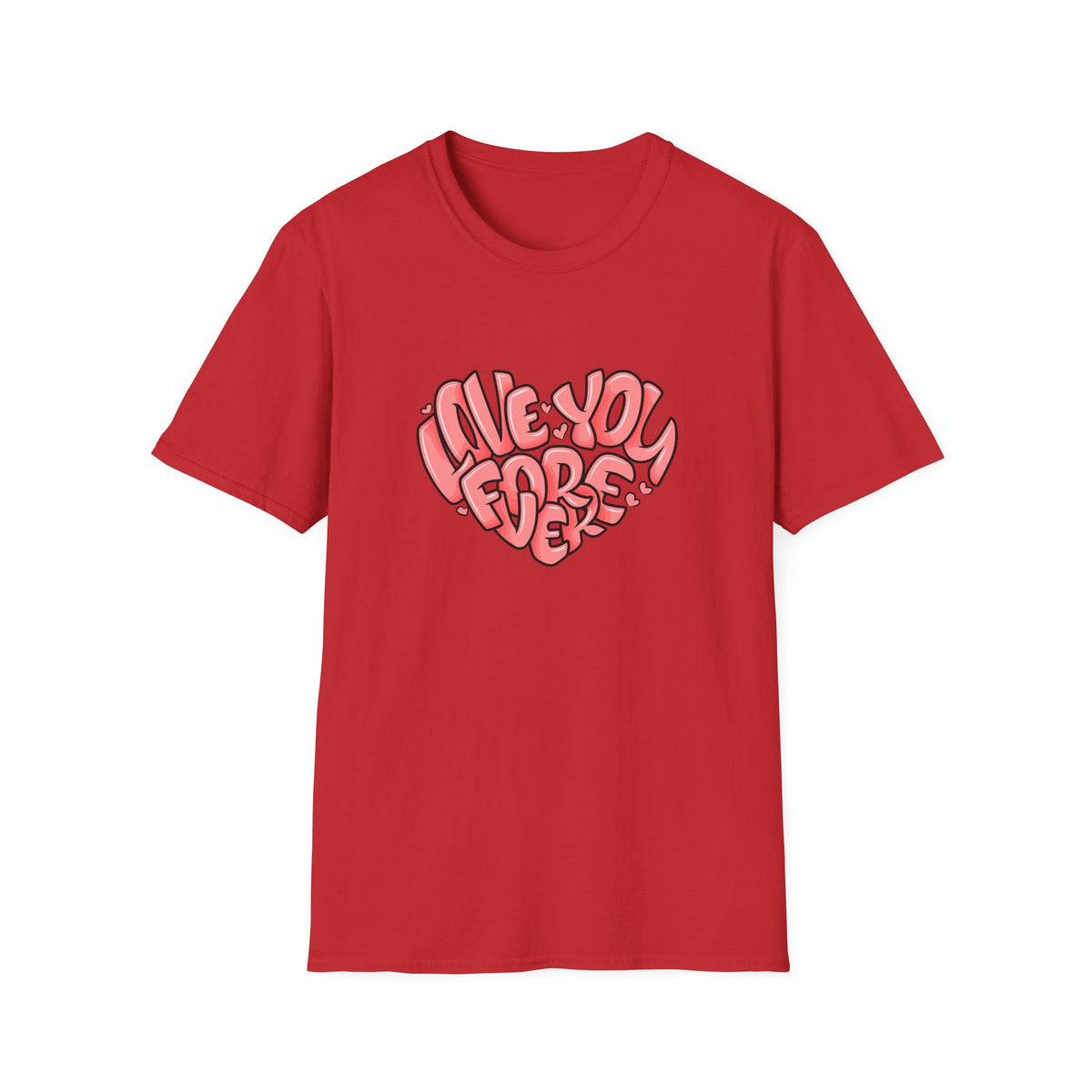 Love You Forever Heart Tee - Romantic Heart Graphic Tshirt - Sinful Threads