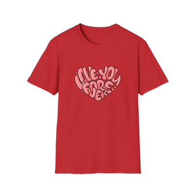Love You Forever Heart Tee - Romantic Heart Graphic Tshirt - Sinful Threads