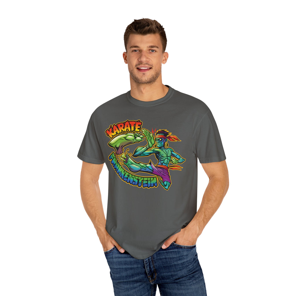 Karate Frankenstein Shirt - Monster Martial Arts Tee for Horror Fans