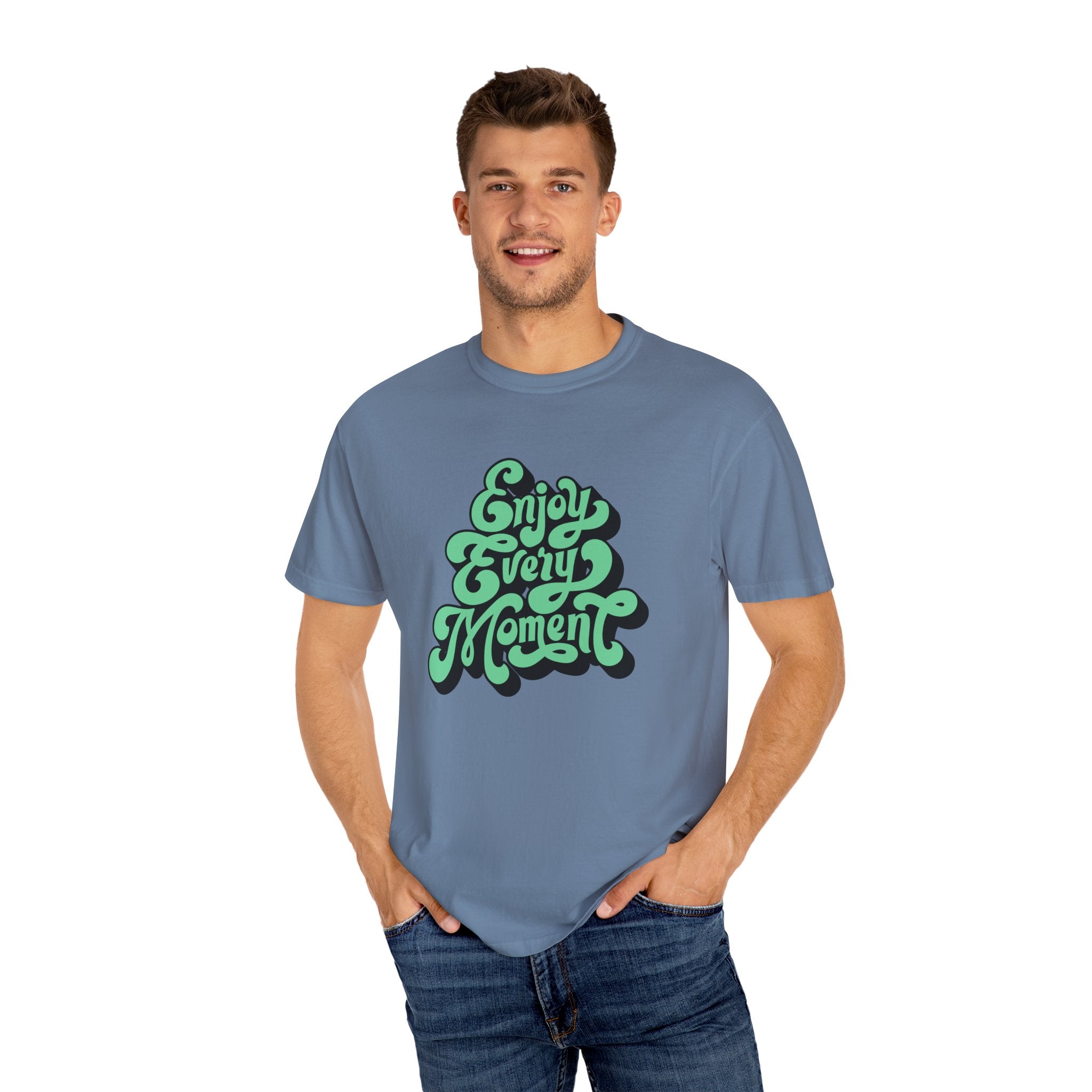 Groovy Graphic Tee - Enjoy Every Moment - Positive Vibe Gift - Sinful Threads