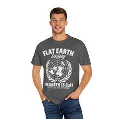 Flat Earth Society Question Everything Funny Design T-Shirt