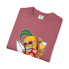 Surfing Carrot With a Drink Graphic Awesome T-Shirt - Sinful Threads