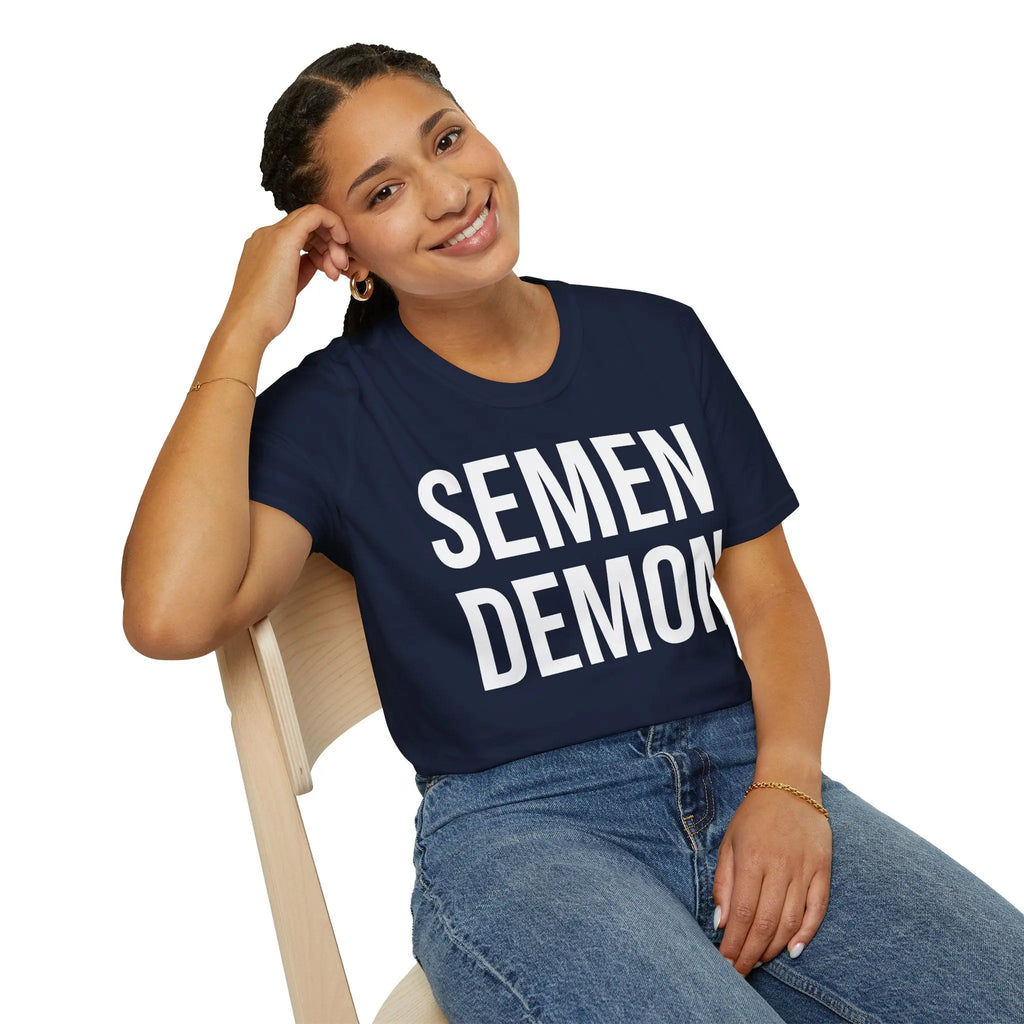 Semen Demon Tee - Adult Humor Graphic Tee Printify