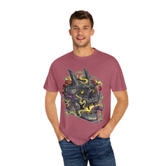 Gothic Mushroom Tee - Horned Skull Deathcore Shirt Gift