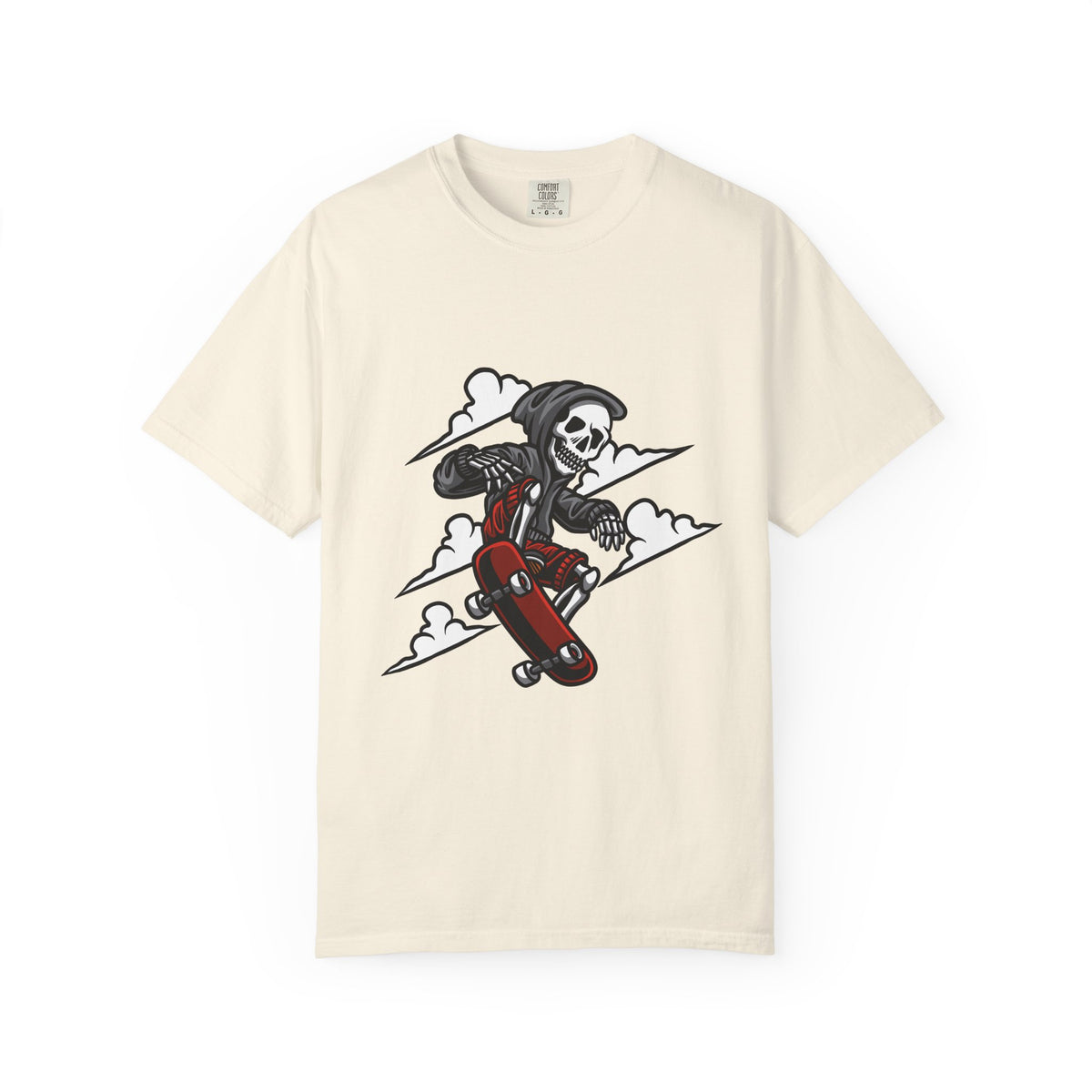 Grim Reaper Skate Shirt - Skeleton Tee - Cool Skater Gift