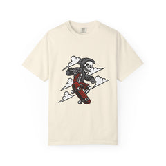 Grim Reaper Skate Shirt - Skeleton Tee - Cool Skater Gift