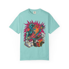 Rock Skull Guitarist Tee – Punk Metal Skeleton Shirt