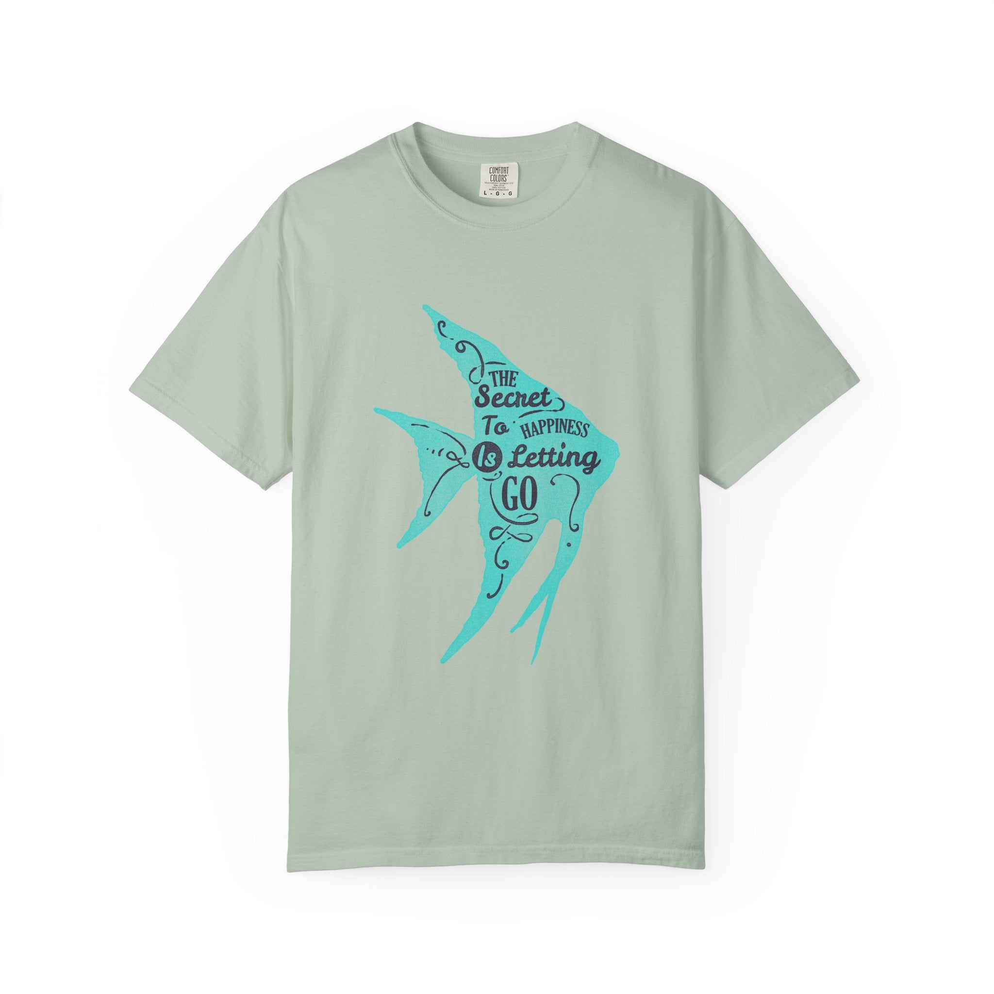 The Secret To Happiness Is Letting Go Fish Art T-Shirt - Sinful Threads