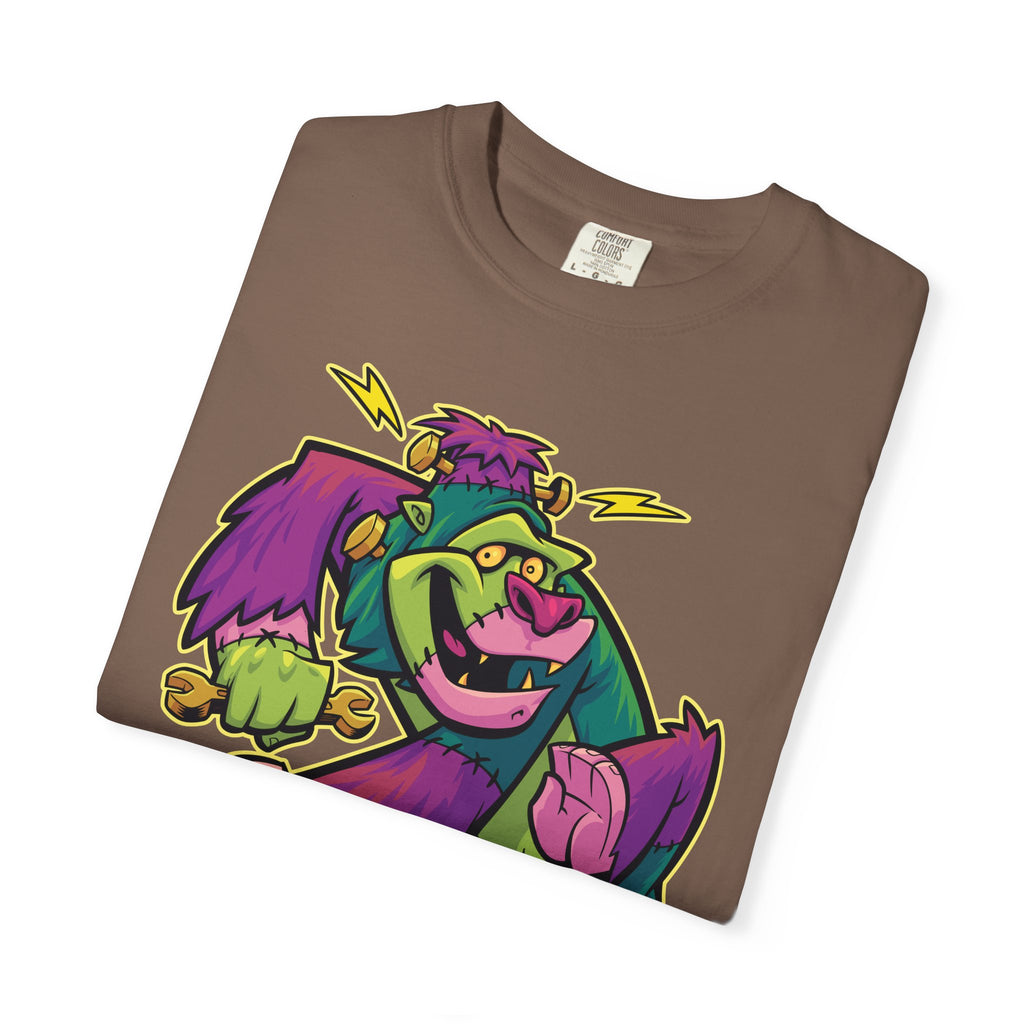 Monster Mashup Tee - King Kong Frankenstein Cartoon Design - Sinful Threads