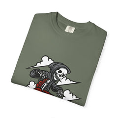 Grim Reaper Skate Shirt - Skeleton Tee - Cool Skater Gift