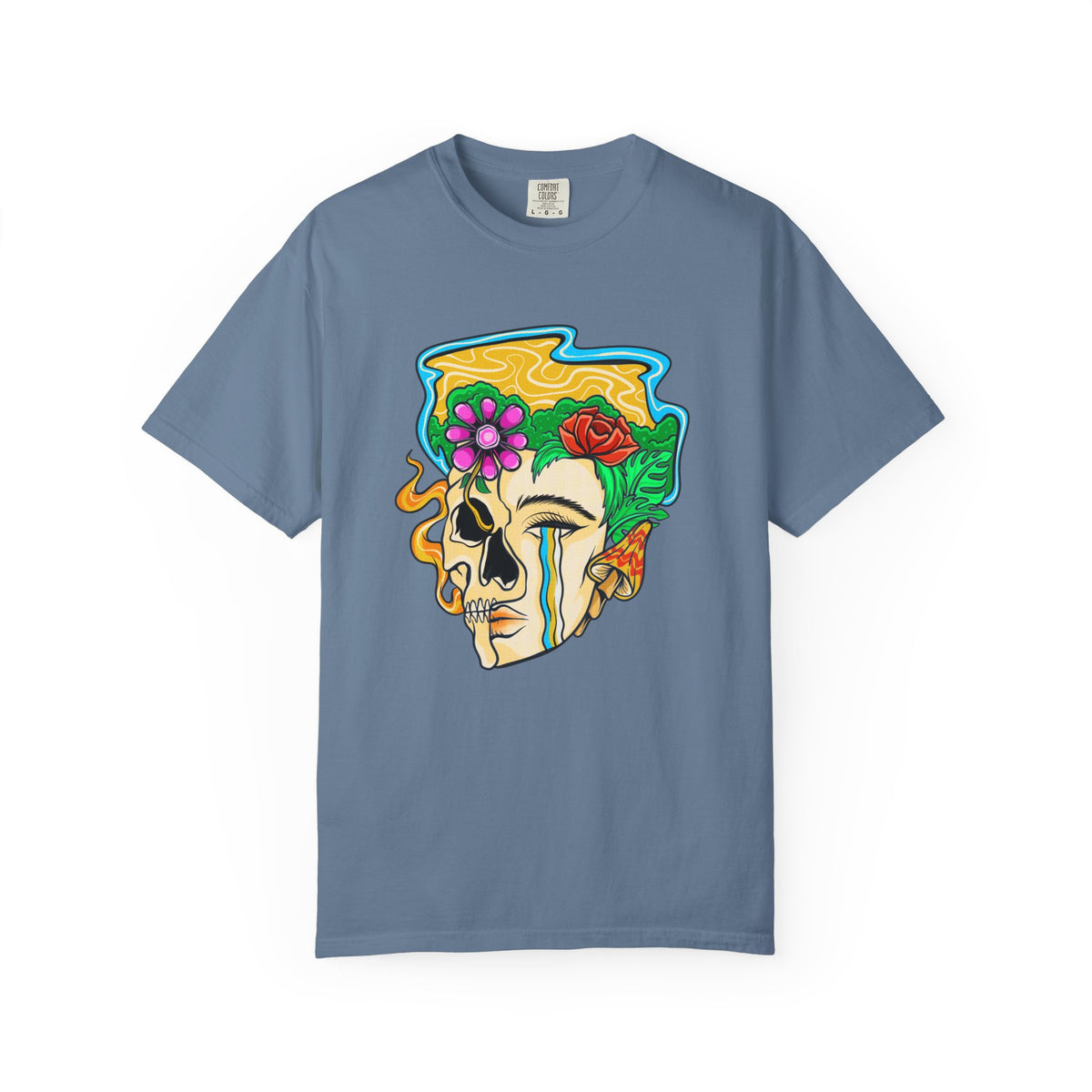 Floral Skull Shirt - Skeleton Graphic Tee - Artistic Gift