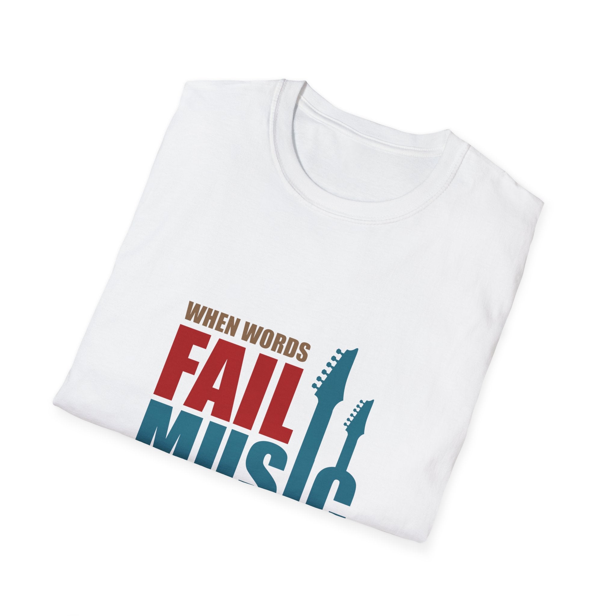 When Words Fail Music Tee - Music Speaks Graphic Shirt - Sinful Threads