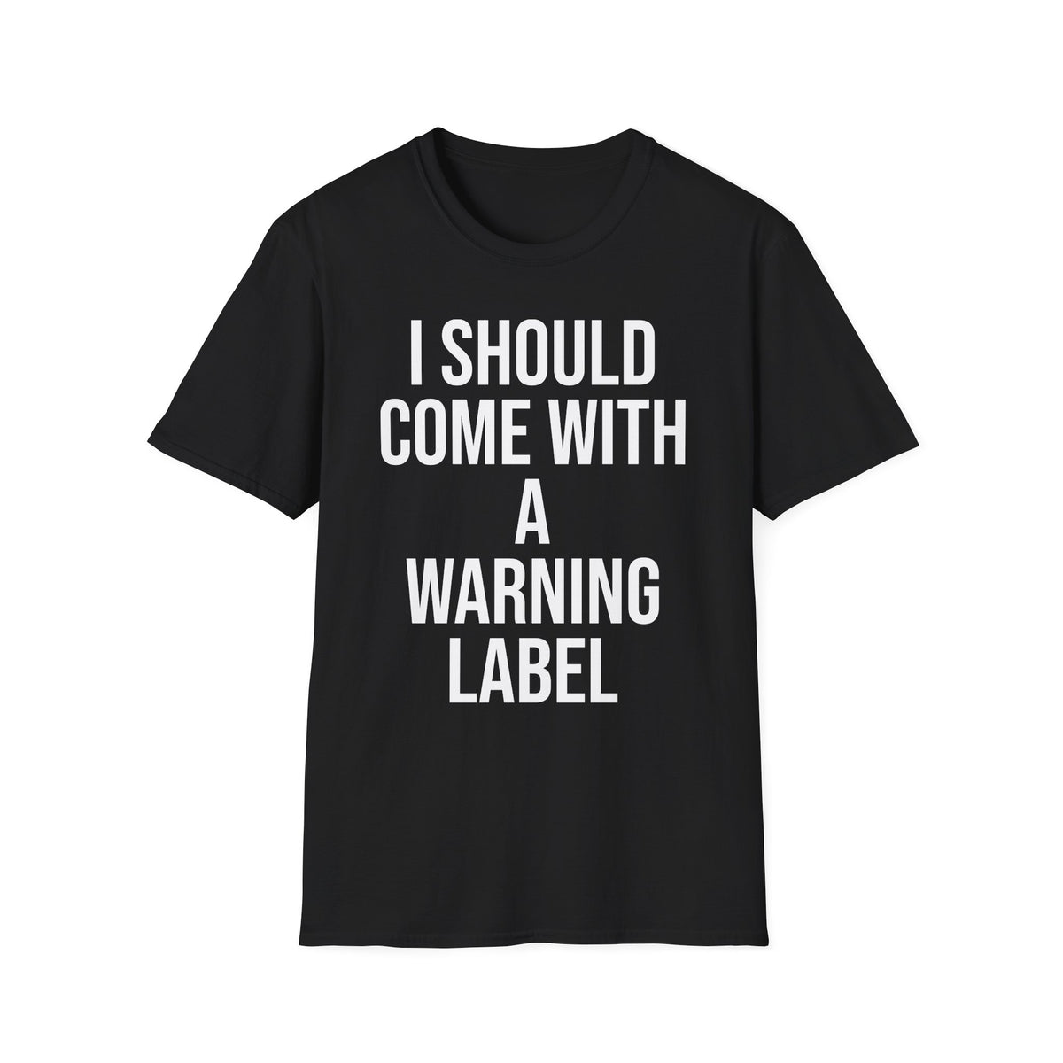 Warning Label Graphic Tee - Funny Sarcasm Shirt