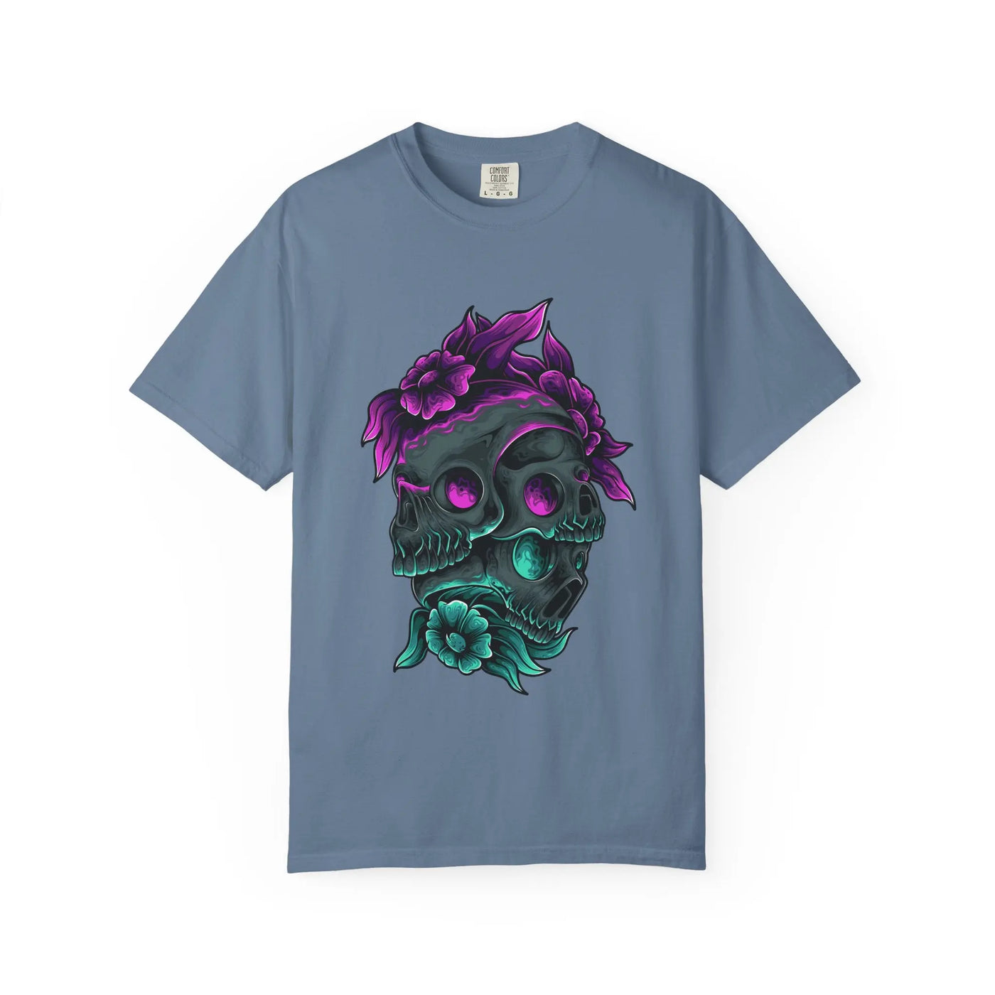 Floral Skull Gothic Tee Dark Art Alternative Fashion - Sinful Threads