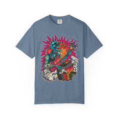 Rock Skull Guitarist Tee – Punk Metal Skeleton Shirt