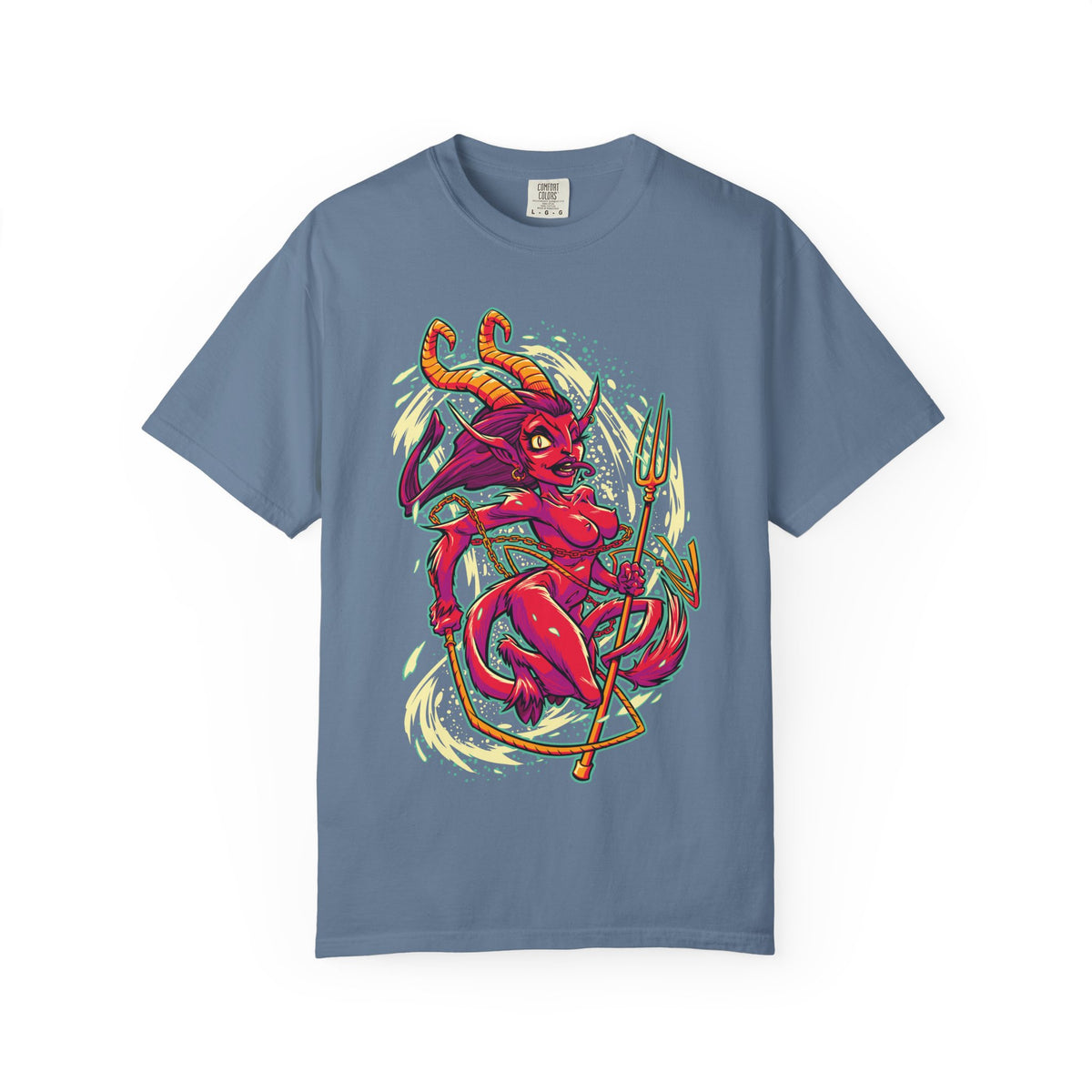 Female Krampus T-Shirt - Cute She Devil Cartoon Tee