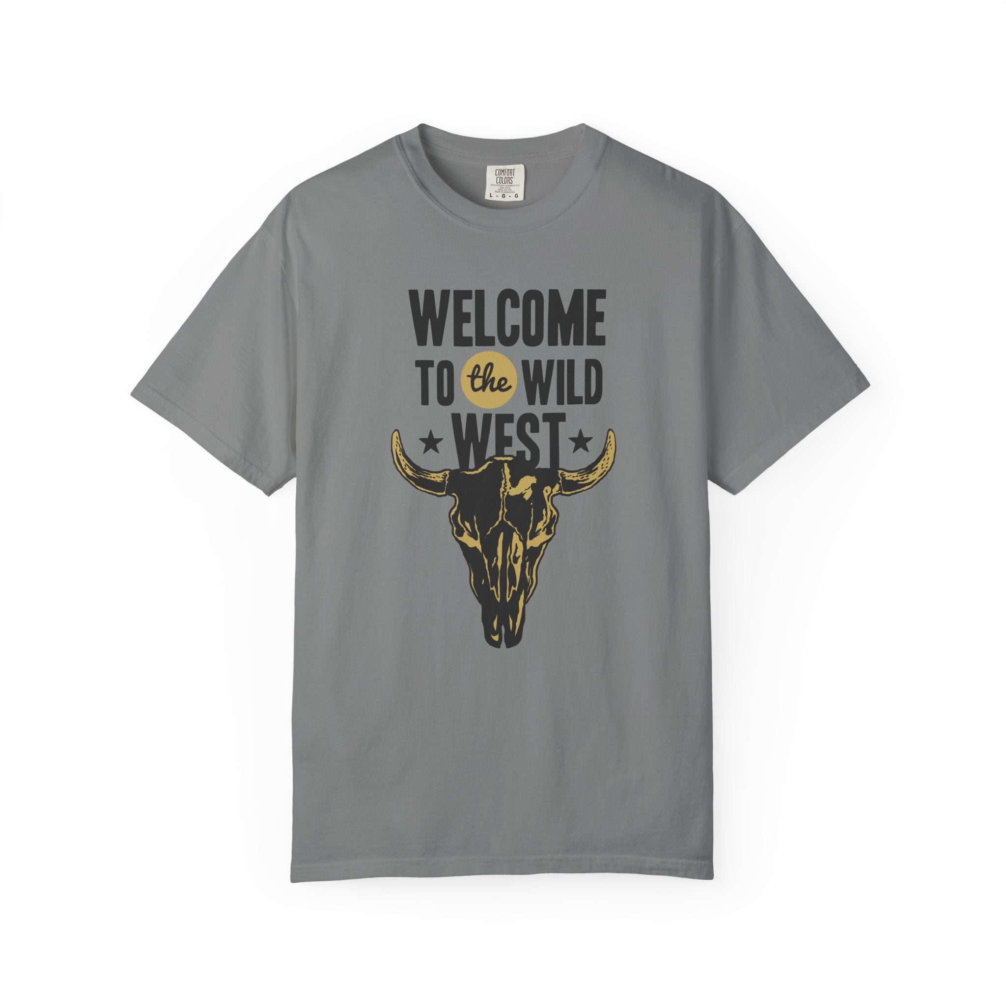 Welcome To The Wild West Graphic Design Bull T-Shirt - Sinful Threads
