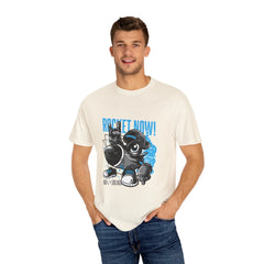Rocket Now Cartoon Graphic Unisex Relaxed Fit T-Shirt - Sinful Threads