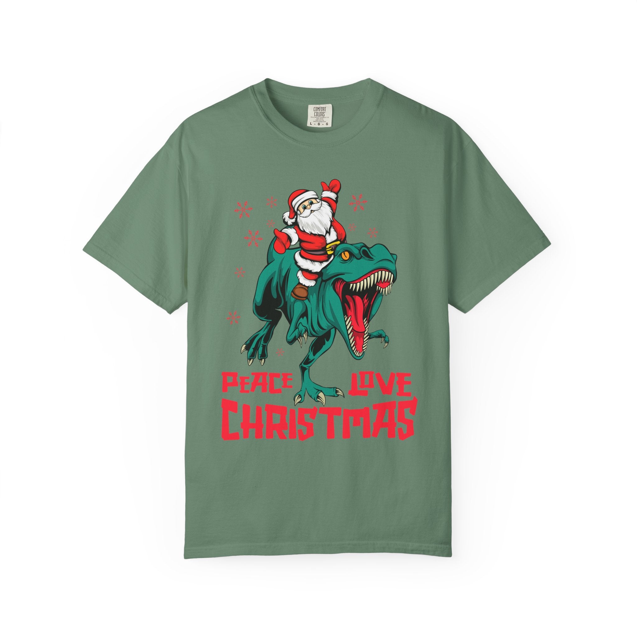 Santa T-Rex Shirt - Funny Dino Christmas Tee - Holiday Gift - Sinful Threads