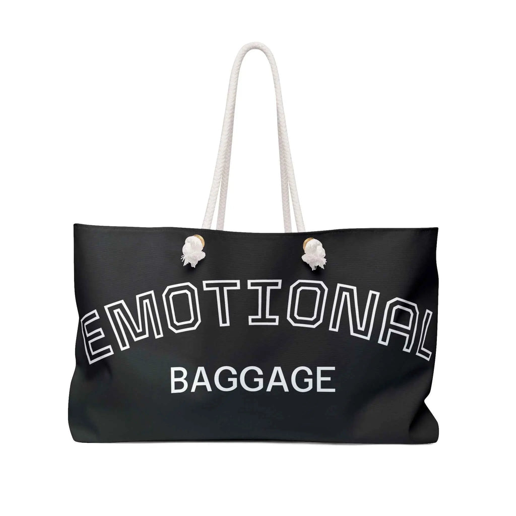 Funny Weekender Bag – Emotional Baggage Rope-Handle Duffle