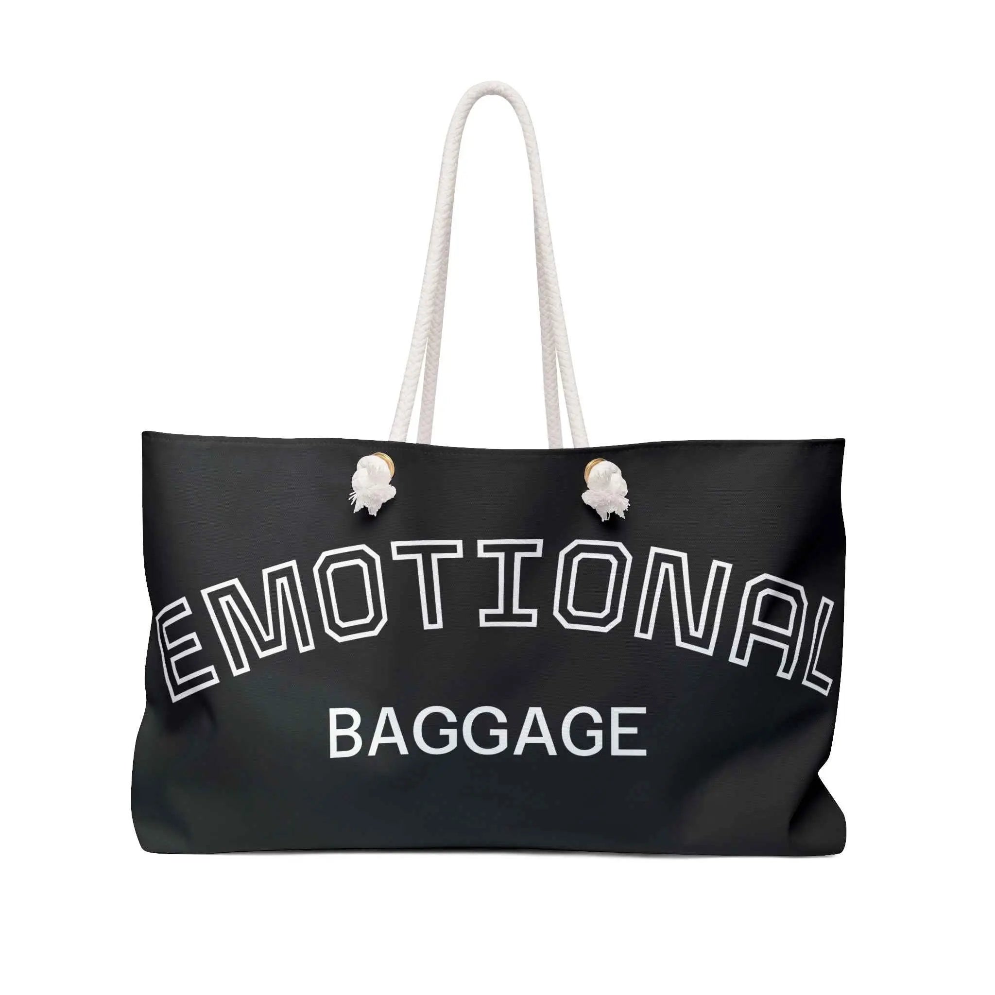 Funny Weekender Bag – Emotional Baggage Rope-Handle Duffle