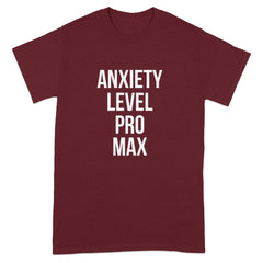 Anxiety Level Pro Max Graphic T Shirt product