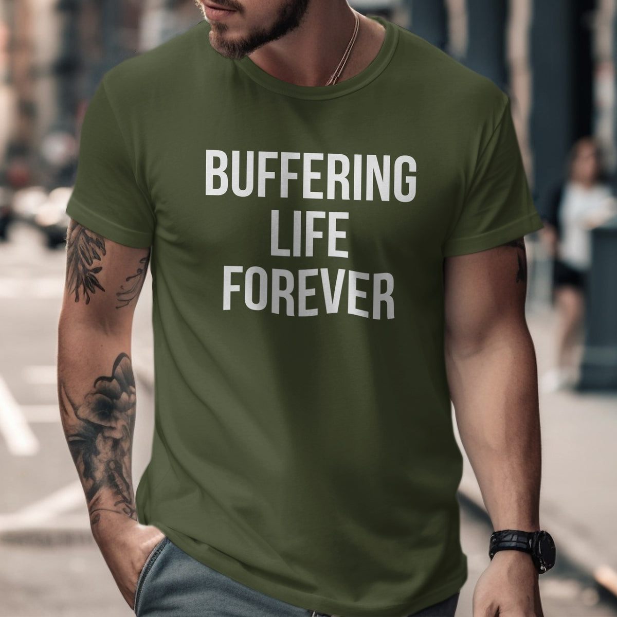 Buffering Life Forever Graphic Tee product type