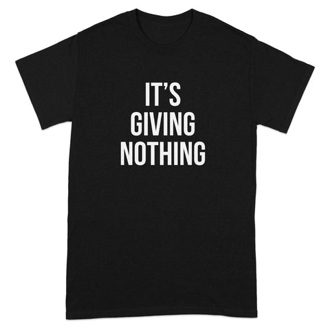 It's Giving Nothing Black Graphic Tee product
