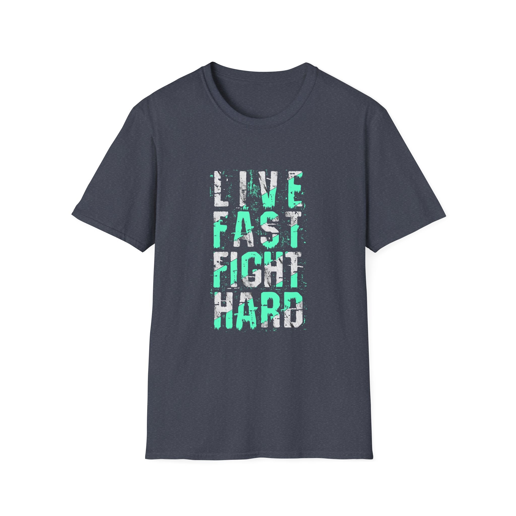 Live Fast Fight Hard Motivational Sports Tee - Action Mindset - Sinful Threads