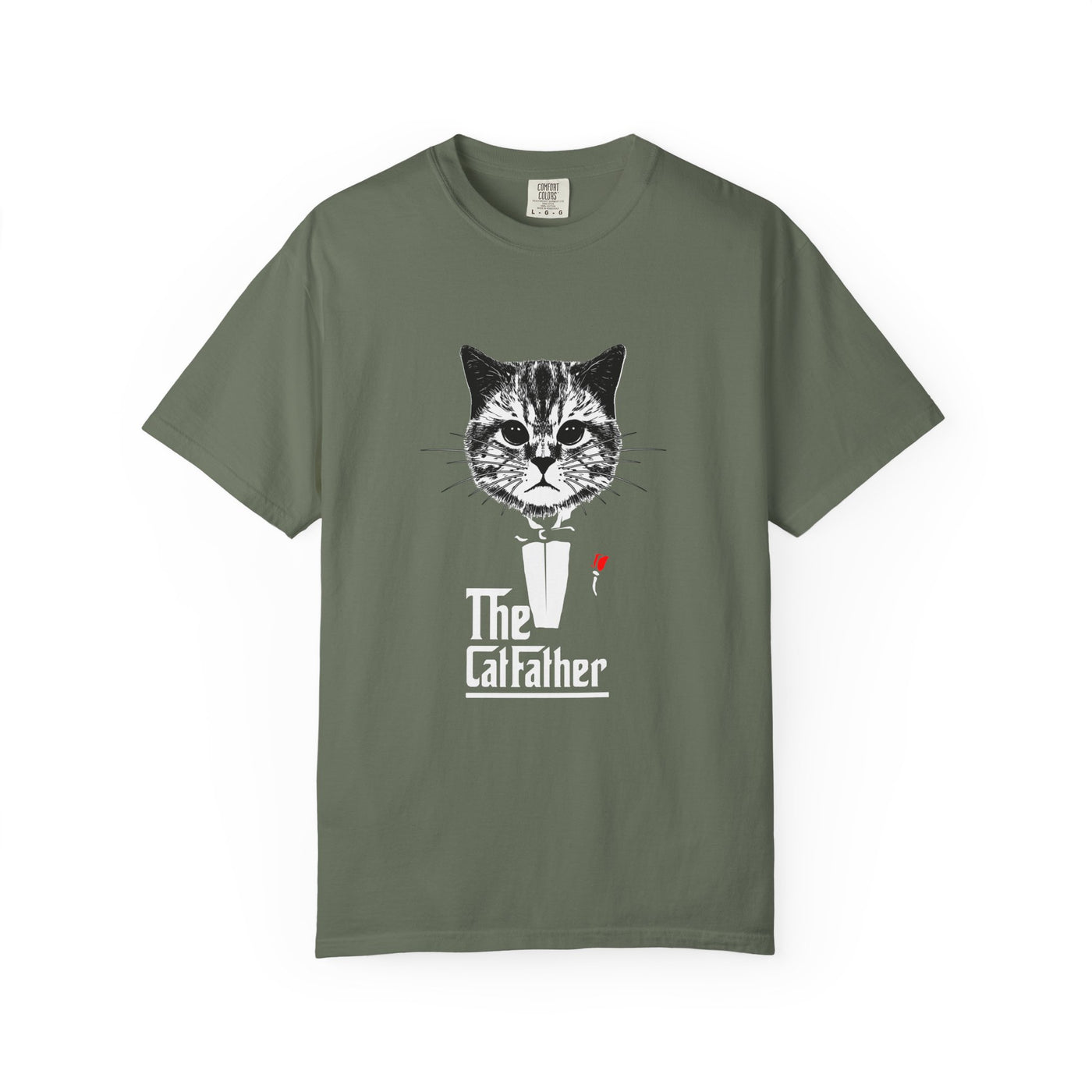 Cat Father Tee - Funny Kitten Shirt - Tuxedo Graphic Tee - Sinful Threads