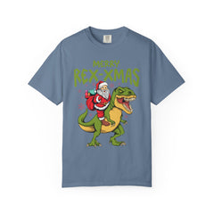 Merry Rex Xmas Tee - Funny Santa Dinosaur Gift