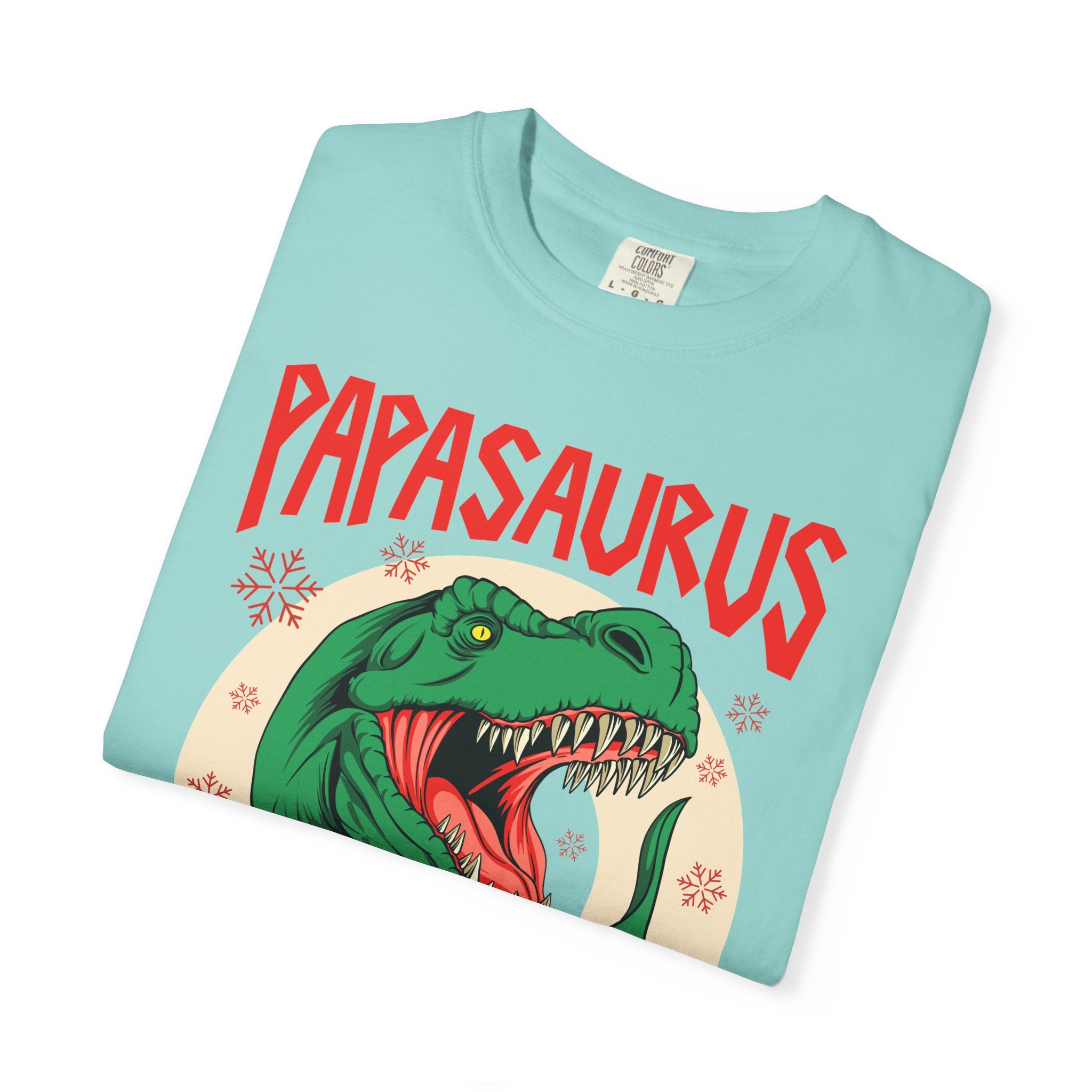 Christmas Papasaurus Shirt - Festive T-Rex Tee Holiday Gift - Sinful Threads