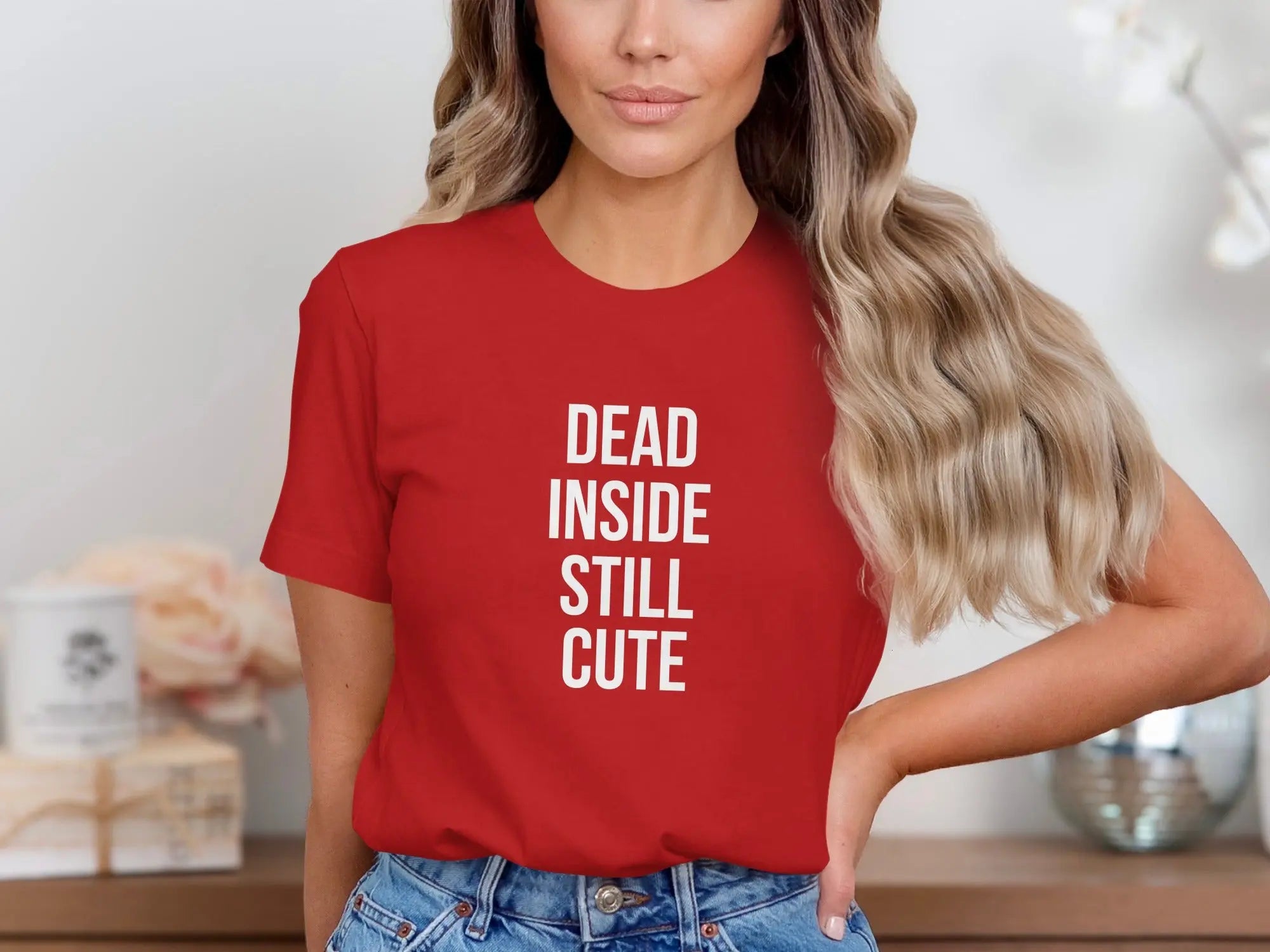 Dead Inside Still Cute Statement T-shirt product