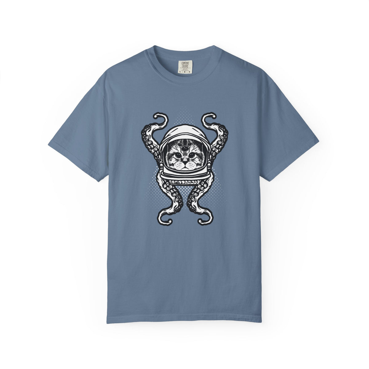 Alien Cat Tee - Octopus Graphic Shirt - Cosmic Surreal Art