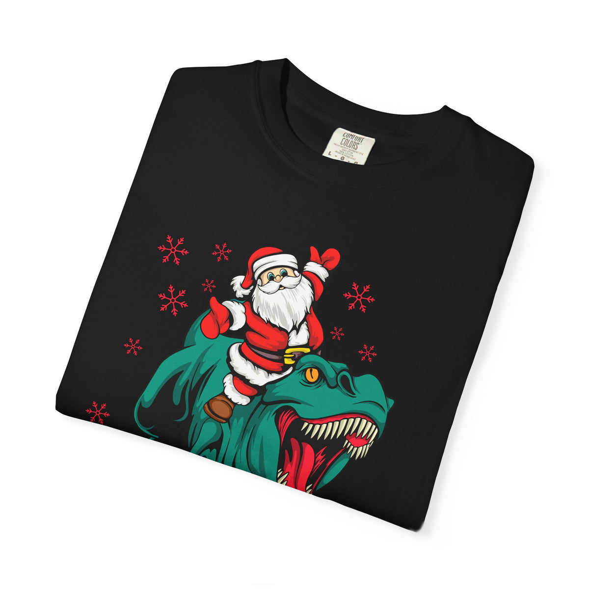 Santa T-Rex Shirt - Funny Dino Christmas Tee - Holiday Gift
