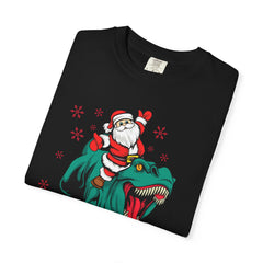 Santa T-Rex Shirt - Funny Dino Christmas Tee - Holiday Gift