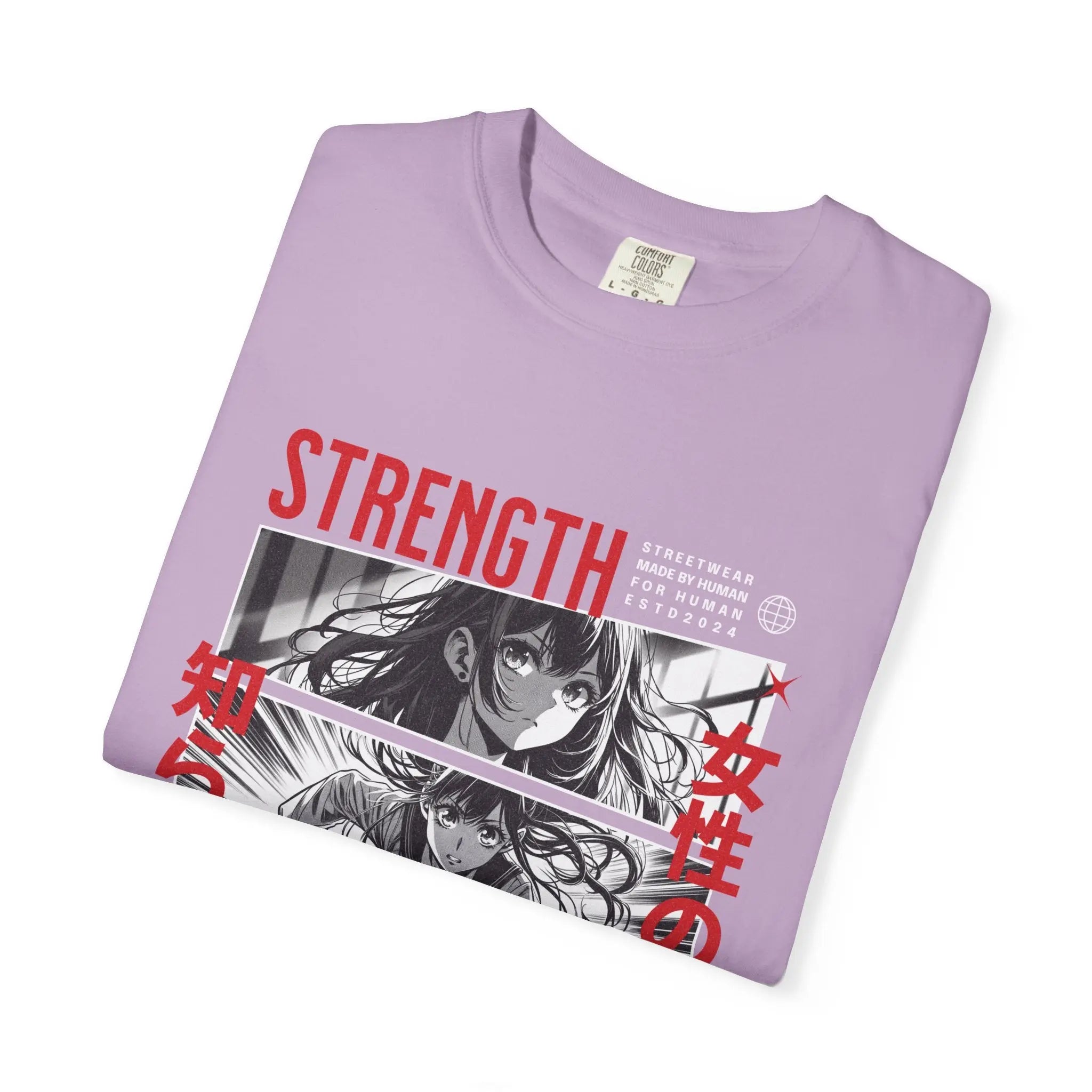 Strength Manga Tee - Cool Girl Samurai - Warrior Gift - Sinful Threads