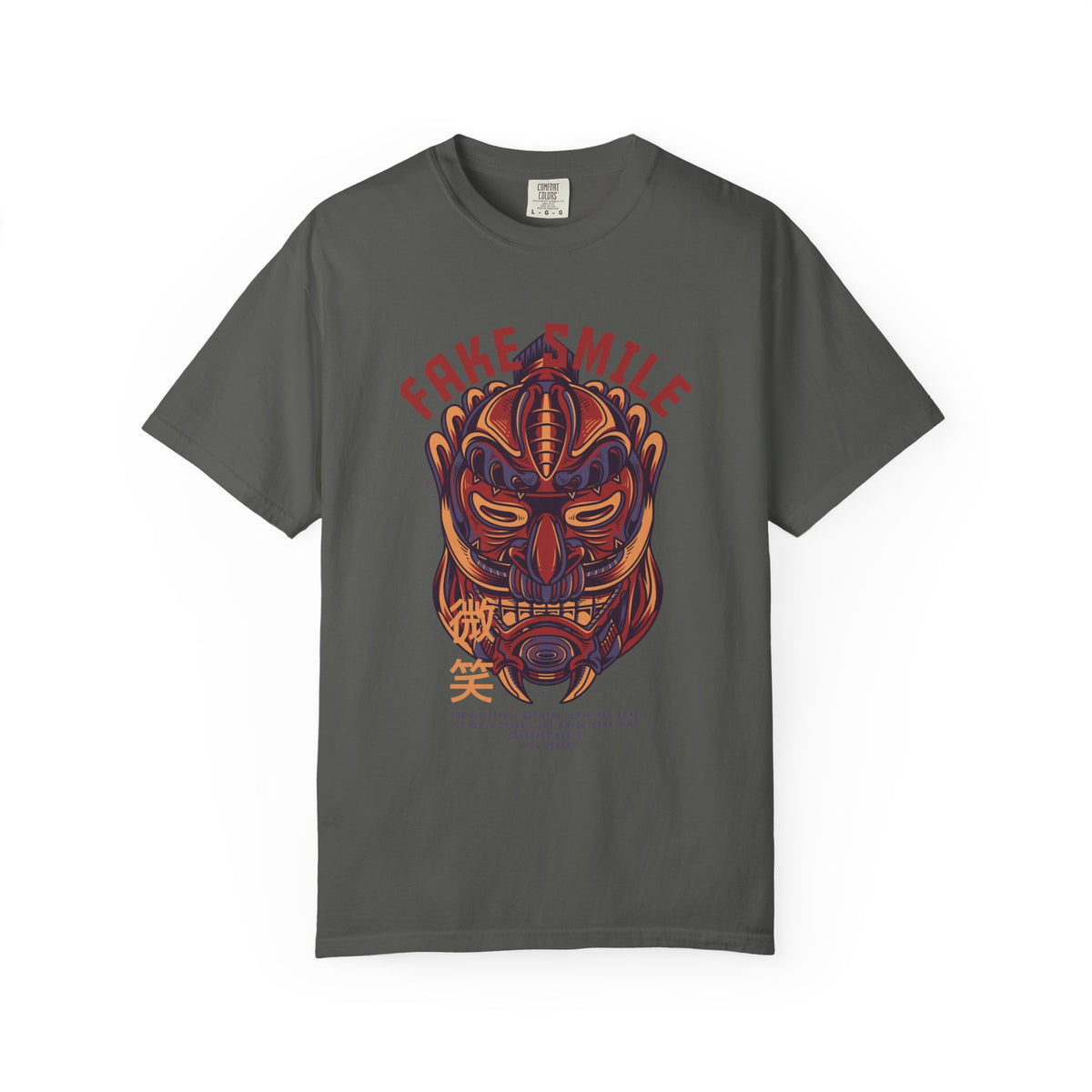 Fake Smile Japanese Mask Quote Art Design Graphic T-Shirt